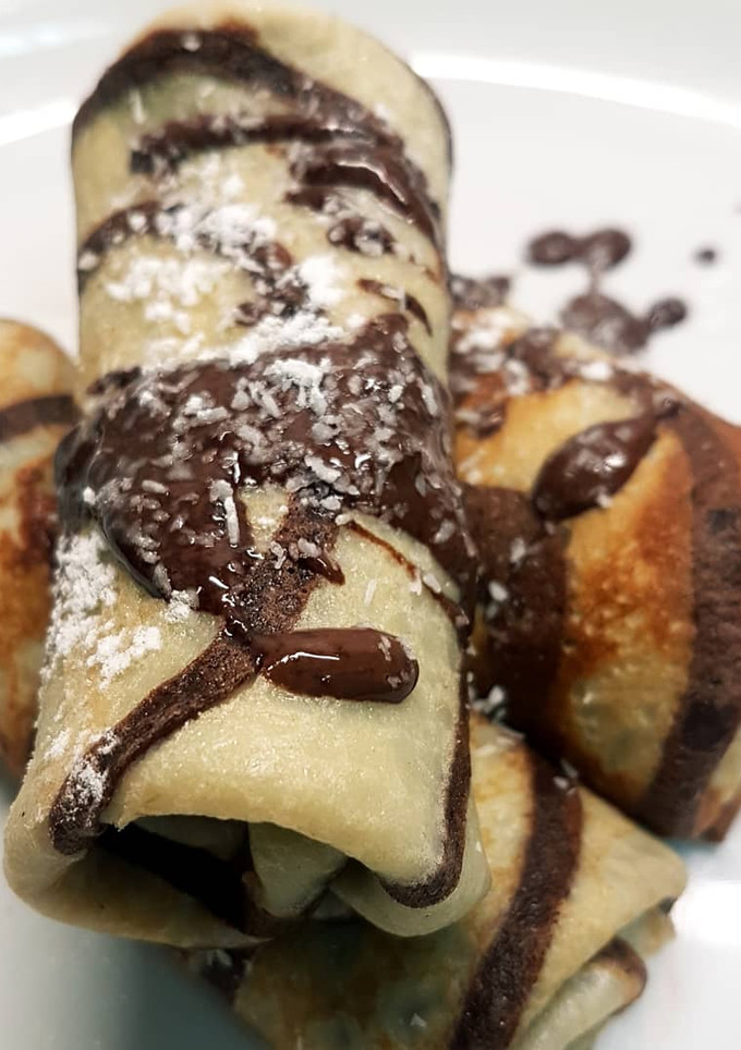 Una foto de Creps de Nutella rellena de dulce de leche