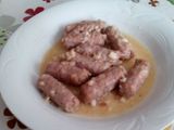 salchicha de pollo al ajillo