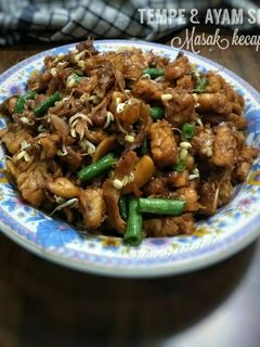 Foto resep Tempe & Ayam Suwir Masak Kecap