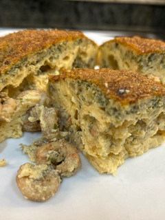 Una foto de Tortilla de gambas y cebolla en Airfryer Cosori