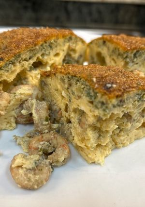 Foto principal de Tortilla de gambas y cebolla en Airfryer Cosori