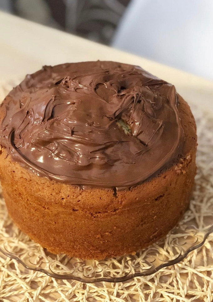 Una foto de Bizcocho de crema de Nutella