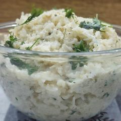A picture of Curd rice from leftover rice.