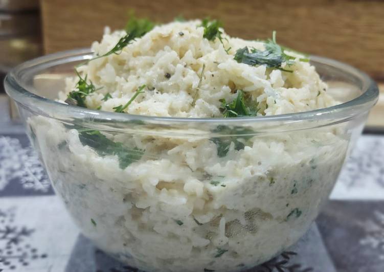 Wednesday Fresh Curd rice from leftover rice