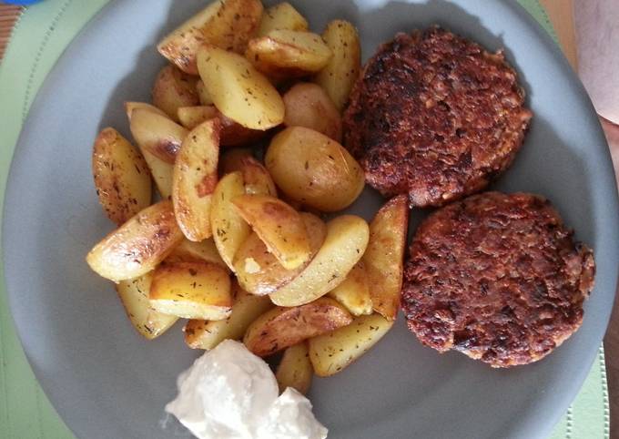 Vegetarische Burger-Patties aus Kidneybohnen