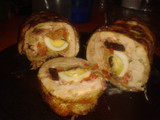 Arrollado de pollo asado