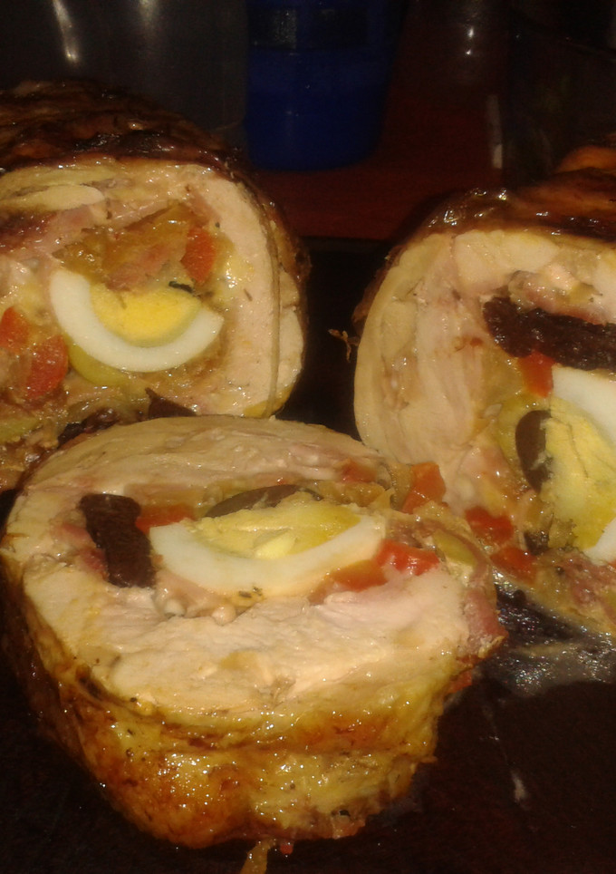 Una foto de Arrollado de pollo asado