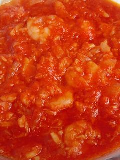 Una foto de Migas de bacalao con gambas