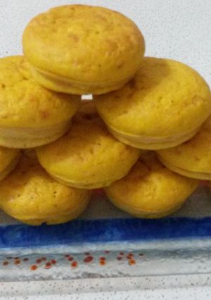 Una foto de Budines de calabaza y queso crema