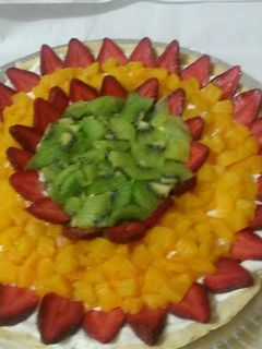 Una foto de Tarta de frutas y ganache