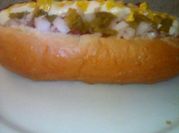 Una foto de cebolla para hot dogs