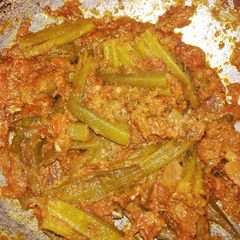 A picture of Bharwa bhindi.