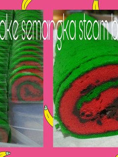 Foto resep Roll cake semangka steam