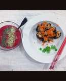 🍙 🍵Cơm cuộn gimbap Tôm + Smoothie Eat Clean