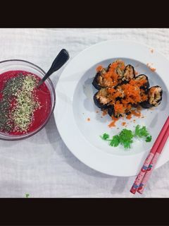Hình của món 🍙 🍵Cơm cuộn gimbap Tôm + Smoothie Eat Clean.