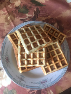 Una foto de Waffles de banana