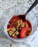 Postre de yogur con fresas y semillas de chía