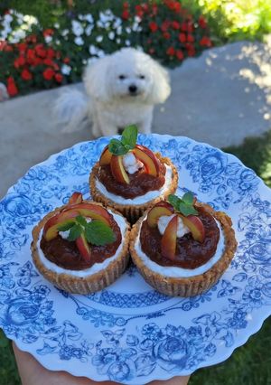 Vaníliás-krémtúrós mini tart (sütés nélkül) recept fotója