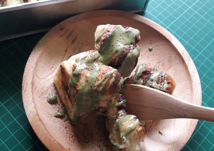 Anti Ribet, Membuat Green Tea Cinnamon Rolls Irit Anti Gagal