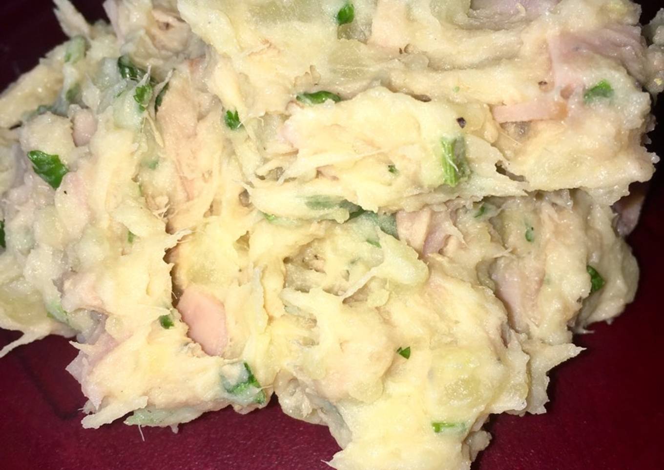 Ensalada de papa con jamón