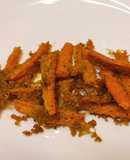 Zanahorias crujientes aliñadas al horno