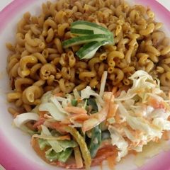 A picture of Mcaroni and salad.