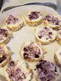 Lemon blueberry cheesecakes