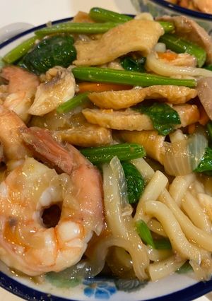 沙茶什錦炒烏龍 的食譜成品照片