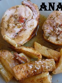 Una foto de Pollo arrollado
