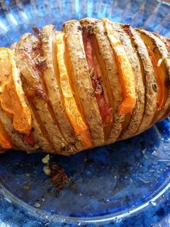 Una foto de Papas al horno en abanico 