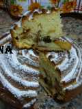 Budín de manzanas en molde de flor