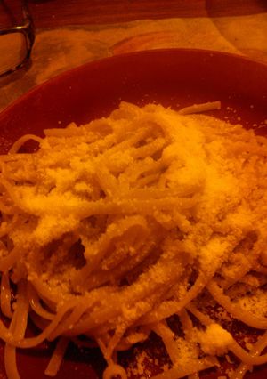 Una foto de Fideos al queso