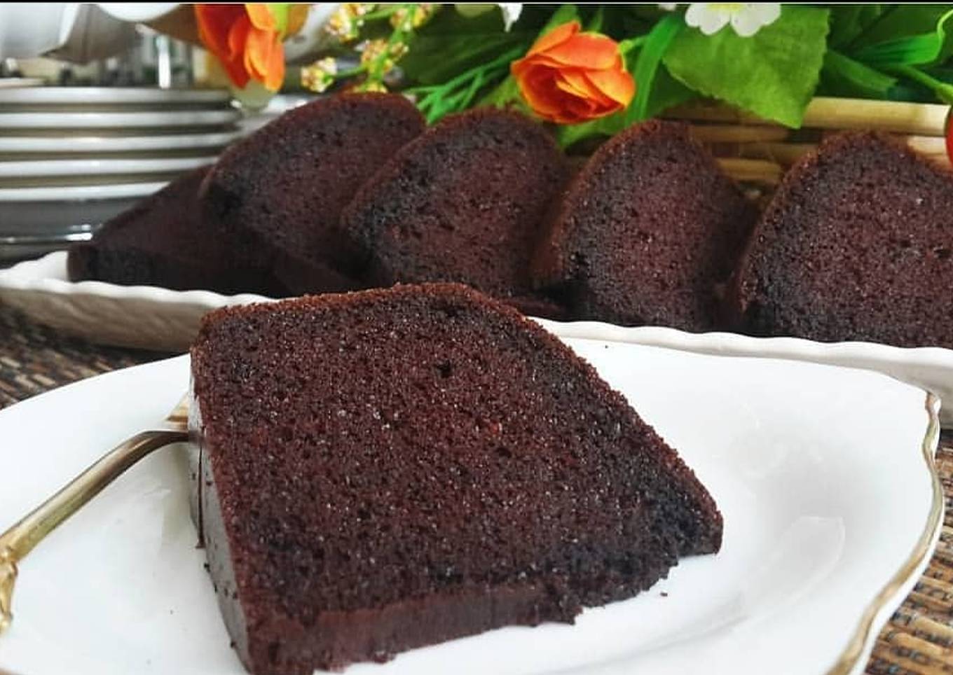 Resep Japanese Dark Pearl Chocolate Chiffon Cake yang Menggugah Selera
