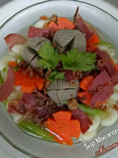 Foto resep Sup Macaroni daging asap