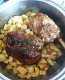 Codillo asado en aceite