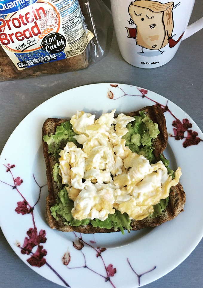 Una foto de Tostada baja en carbohidratos