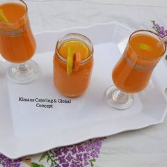 Pineapple and carrot juice A picture of Pineapple and carrot juice.