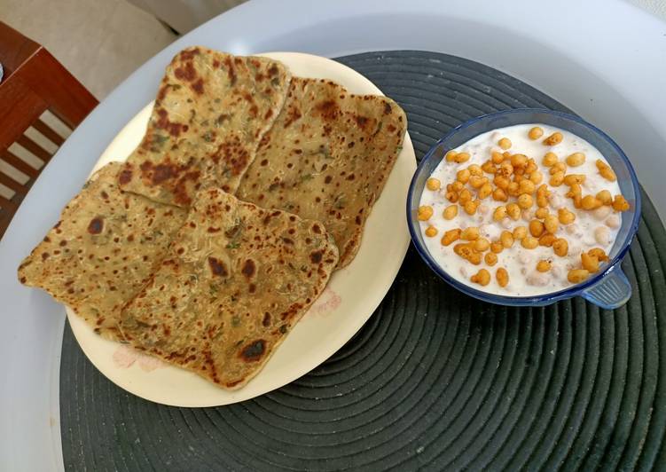 Recipe: Appetizing Lauki Paratha with Boondi ka Raita