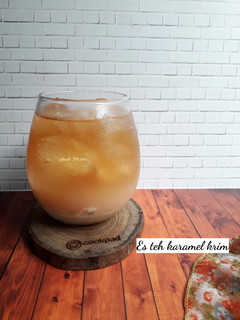 Foto resep Es teh karamel krim
