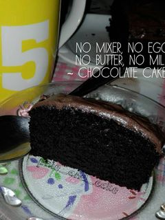 Foto resep Best Chocolate Cake Ever! (no mixer, no egg, no butter, no milk)