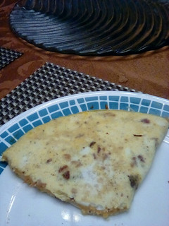 A picture of Bacon Stuffed Omelette.