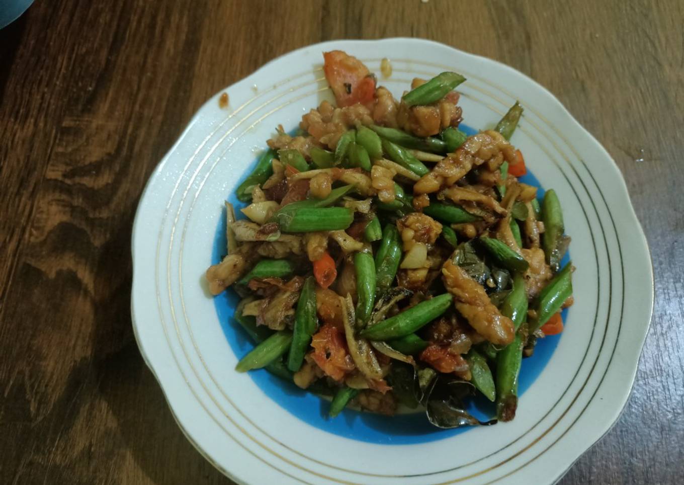 Oseng buncis tempe teri