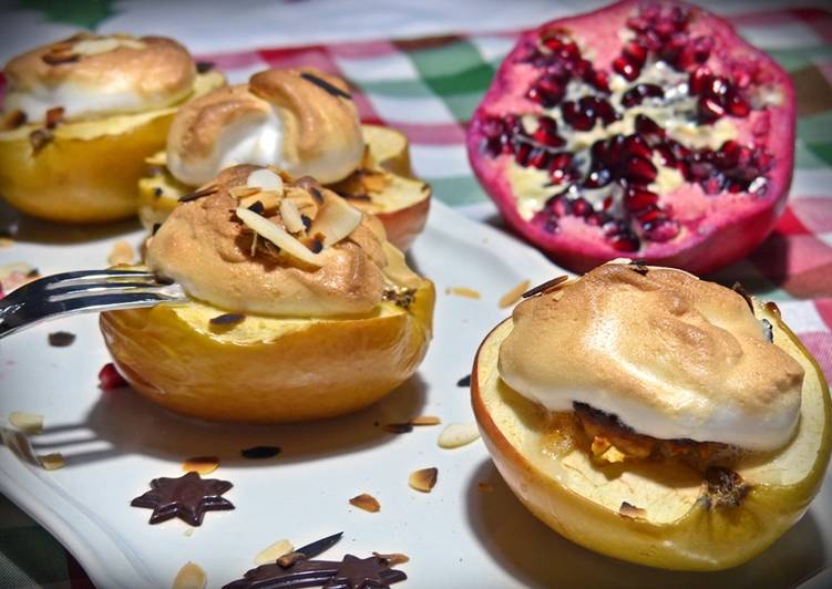 VERSUCHT! geheime Rezepte macht Bratapfel mit Marzipan und Granatapfel