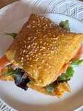 Bocadillo con papel de arroz