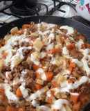 Carne molida con queso fundido 😉