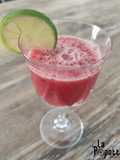 Smoothie fraise pastèque menthe