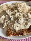 Lomo de cerdo con salsa de champiñones 🐽🍄‍🟫🧅