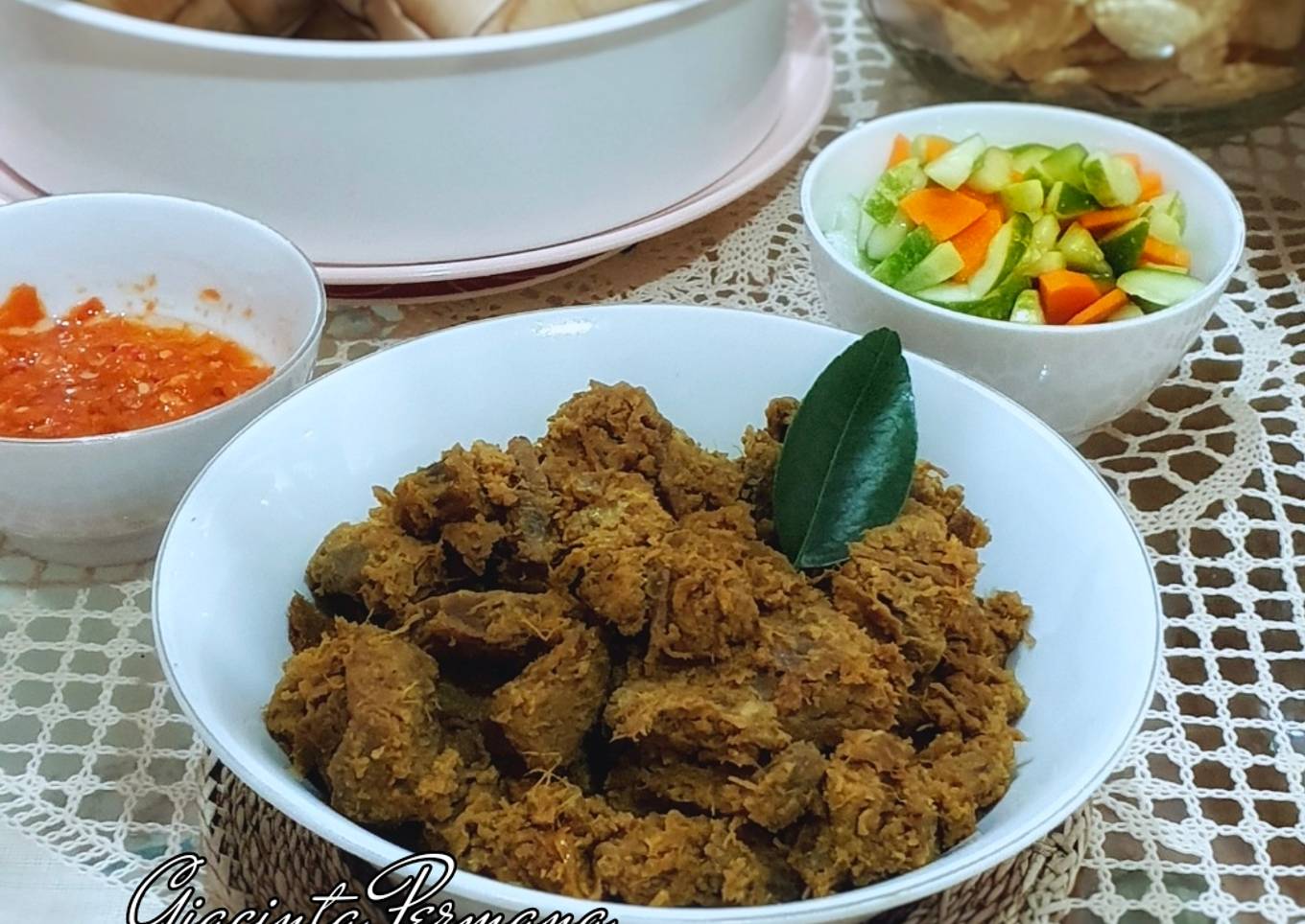 Gepuk daging sapi sunda