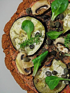 Una foto de Pizza saludable con base de quinoa