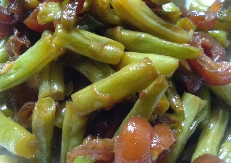 Tumis kikil buncis rawit